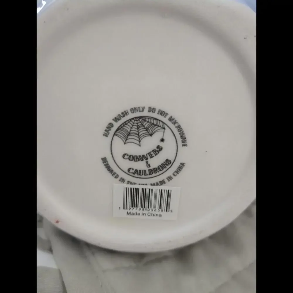 Cobwebs And Cauldrons Purple Seated Halloween Monster W Converse 3D Figural Mug - Picture 4 of 5